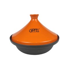 GIPFEL Таджин AMEY чавунний з керамічною кришкою, діам. 29см. Колір кришки: оранжевий 51016 GIPFEL
