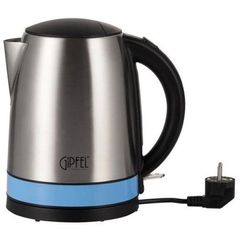 GIPFEL Чайник електричний для кип`ятіння води, 1.7 л. Матеріал: нерж сталь, пластик. Колір обідка: синій 2006 GIPFEL