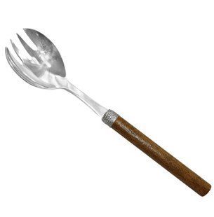 Вилка для салата Wood walnut 18/10 24 см 2mm металевий mz468317 MAZHURA