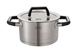 GIPFEL Каструля ALMER 24х17см із скляною кришкою (нерж. сталь) металевий 0602 GIPFEL