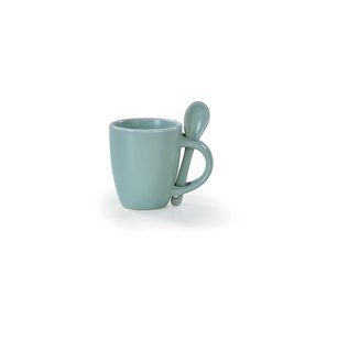 COFFEE CUP90 ML W/SPOON SAGE зеленый 8201100030710 BARAZZONI