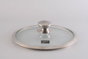 GIPFEL Кришка скляна 24 см із сталевою ручкою металевий 1012-10 GIPFEL