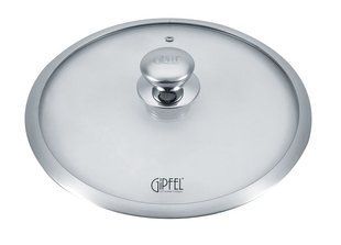 GIPFEL Кришка скляна 28 см із сталевою ручкою металевий 1014-10 GIPFEL
