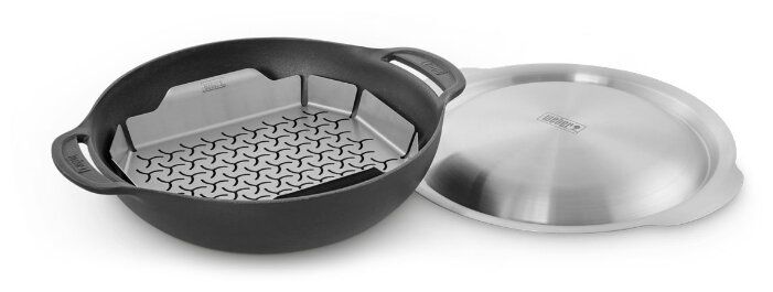 Сковорода ВОК зі вставкою-пароваркою і кришкою для Gourmet BBQ System, чавун 8856 WEBER