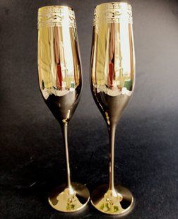Вес. фужери 2 шт elements SWAROVSKI (gold) (шт.) прозрачный 8054 BOHEMIA