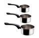 Ковшики нержавеющие круглые V 1200/1000/750 мл ( набор 3 шт ) металевий 5505 EMPIRE
