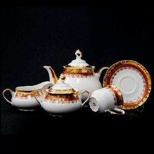 чайный сервиз 17пр./6п . constance белый 00000000365 THUN
