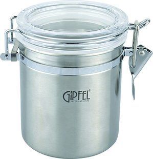 GIPFEL Банка для герметичного зберігання сипких продуктів 12,5x16 см / 1,5 л (нерж. сталь) металевий 5587 GIPFEL
