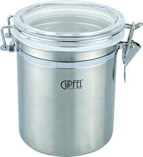 GIPFEL Банка для герметичного зберігання сипких продуктів 12,5x18,5 см / 1,8 л (нерж. сталь) металевий 5588 GIPFEL