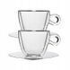 Набор, 2 чашки с блюдцами Thermic Glass 65 мл. прозрачный A10083S0102AA01 LUIGI BORMIOLI