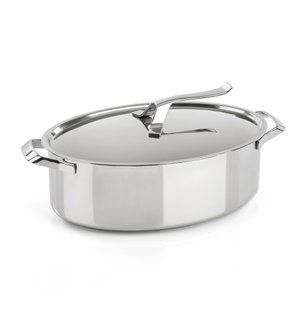 Кастрюля овальная с крышкой My Pot, 32 см, 5.5 л металлический 160017000 BARAZZONI
