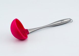 GIPFEL Ополоник силіконова 28,8х8см червона Материал:нейлон з силіконовою overmolded, s/s 430, ручки FDA силікону червоний 0242 GIPFEL