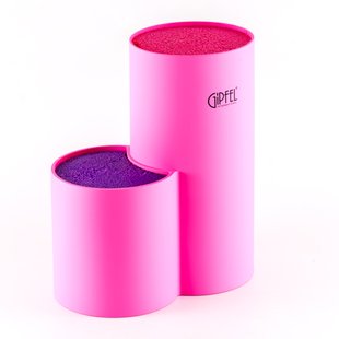 GIPFEL Підставка для ножів універсальна рожева (пластик) 11*19*22cm 3710 GIPFEL