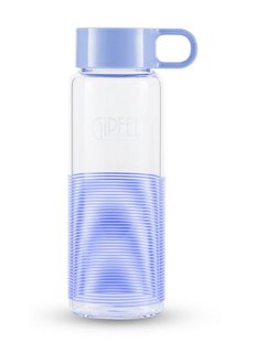 GIPFEL Пляшка для води ANNETA 250мол. Матеріал: боросилікатне скло, силікон, пластик. Колір синій.
