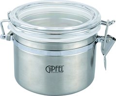 GIPFEL Банка для герметичного зберігання сипких продуктів 12,5x9 см / 0,9 л (нерж. сталь) 5585 GIPFEL