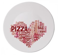 RONDA: Блюдо для піци 33см " I LOVE PIZZ RED" 419320F77321753 BORMIOLI ROCCO