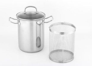 Каструля з кришкою для спаржі 16х21 см Pierro Elegance 4,1L нержавіюча сталь 830508 NOIS