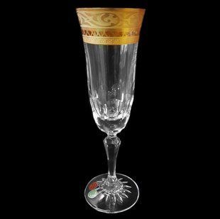 Фужеры для шампанского 2 шт. GOLD crystal 150 мл прозрачный/золотой 8326 BOHEMIA