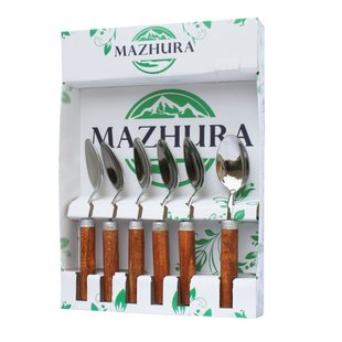 Набір чайних ложок 6 приборів Wood walnut mz505660 MAZHURA