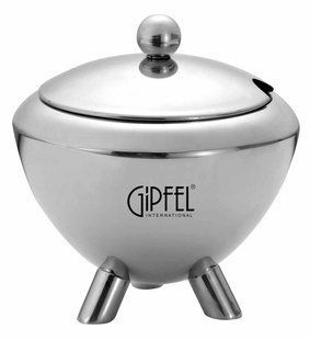 GIPFEL Цукорниця OREOLE на ніжках 10,2х11, 2 см 400 мл (нерж. сталь) металевий 9831 GIPFEL