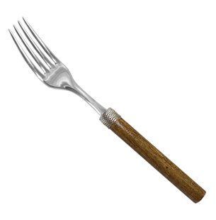 Вилка столова Wood walnut 18/C 21 см 2,5mm металевий mz462221 MAZHURA
