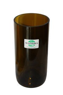 Ваза скляна Mazhura 15.5 см d 7.5 см зелений mz708521 MAZHURA