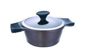 GIPFEL Каструля SNAKE 20х9, 5 см 2,3 лсо скляною кришкою з індукційним дном (литий алюміній з антипригарним покриттям) коричневий 2357 GIPFEL