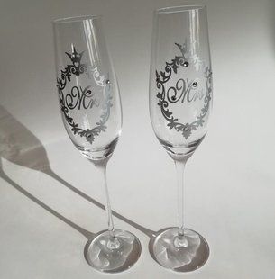 Весільні фужери 2 шт elements SWAROVSKI (шт.) прозрачный 8053 BOHEMIA