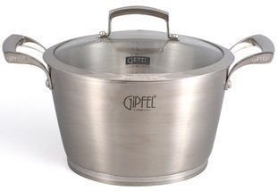GIPFEL Каструля GENESIS 24х13, 5 см/6,1 л (нерж. сталь) металевий 1255 GIPFEL