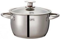 GIPFEL Каструля NORUM 18х10, 5см із скляною кришкою (нерж. сталь) металевий 1822 GIPFEL