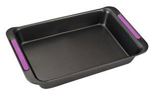 GIPFEL Форма для випічки прямокутна MIST 41x24,8x6,4 см з антипригарним покриттям Ксилан, ручки покриті силіконом, вуглецева сталь чорний 0304 GIPFEL