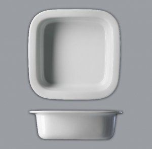 запікач квадратний середній недекорований w138 25x25x7см білий 00000001461 THUN
