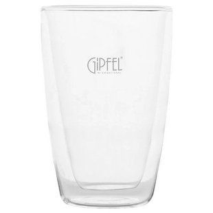 GIPFEL Склянка подвійна 450 мл скло прозорий 7147 GIPFEL