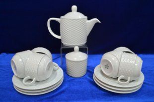 POLO Cервиз кавовий 14пр.(фарфор) білий PL16CT00 GIPFEL