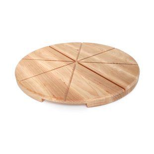 Дошка кругла Pizza 45*2см із жолобами дерев'яний mz728318 MAZHURA