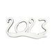 Игрушка на елку из ХДФ 2023 14*7 см белый mz711455 MAZHURA