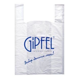Пакет с символикой GIPFEL 36*55см (синий, майка) 009 GIPFEL