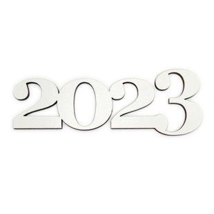 Іграшка на ялинку з ХДФ 2023 18.5*6.5 см білий mz711456 MAZHURA