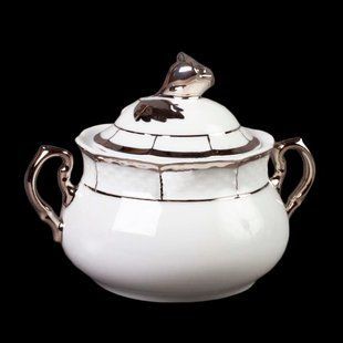 сахарница с крышкой 0,35 л menuet белый 00000003340 THUN