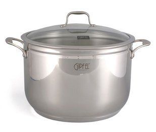 GIPFEL Каструля GRANDE 28x18 см - 11 л (нерж. сталь) сталевий 1281 GIPFEL