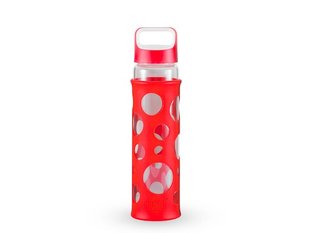 GIPFEL Пляшка для води LEVADA 700мол. Матеріал: боросилікатне скло, силікон, пластик. Колір: силікон червоний 8340 GIPFEL