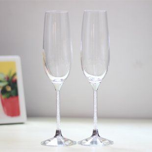 Свадебные бокалы Sandy с кристаллами Swarovski190мл 2шт (шт.) прозрачный 8044 BOHEMIA