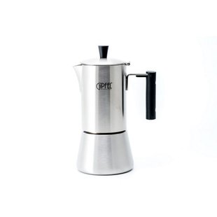GIPFEL Гейзерна кавоварка AZZIMATO 300мл/6 чашок Матеріал: S/S 18/8, S/S 18/0, ручка: нейлон s/s 5393 GIPFEL