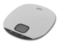 GIPFEL Ваги кухонні електронні 22х20х1, 8см. Матеріал: нерж сталь, пластик. Живлення: тип батареї CR2032 2шт (не в комплекті). Розмір РК-екрана: 48х38мм 5855 GIPFEL