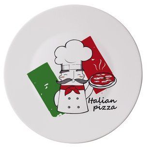 RONDA: Блюдо 33см PIZZA CHEF белый с рисунком 419320F77321754 BORMIOLI ROCCO