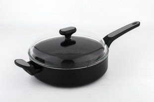 Сковорода з кришкою 28 см Salto Silver 4,6л чорний 830898 NOIS